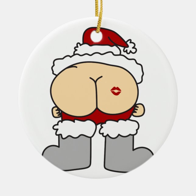 Adorno De Cerámica Santas Butt (Frente)