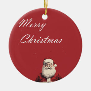 Adorno De Cerámica Santa's Cheerful Greetings