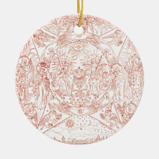 Adorno De Cerámica Santísima Trinidad en Gloria (Frente)