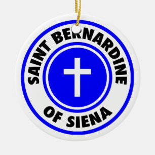 Adorno De Cerámica Santo Bernardine de Siena