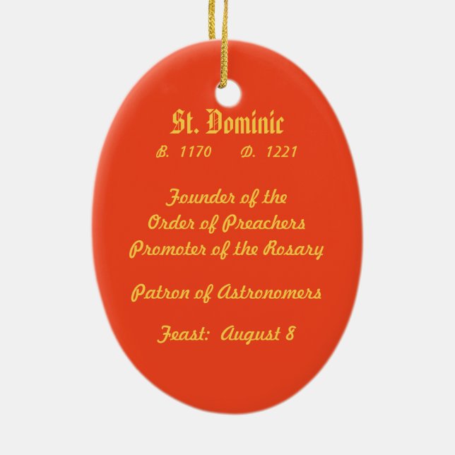 Adorno De Cerámica Santo Dominic de Guzmán (PM 02) (Atrás)