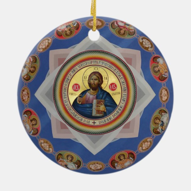 Adorno De Cerámica santo ortodoxo de la religión de la iglesia de (Atrás)