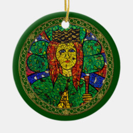 Adorno De Cerámica Santo patrón de St Dymphna de la depresión y de la