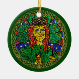 Adorno De Cerámica Santo patrón de St Dymphna de la depresión y de la