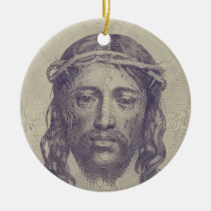 Adorno De Cerámica Santo Rostro en el Velo de Santa Verónica