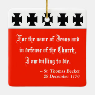 Adorno De Cerámica Santo Tomás Becket con casulla roja (K 34)