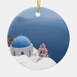 Adorno De Cerámica Santorini Grecia