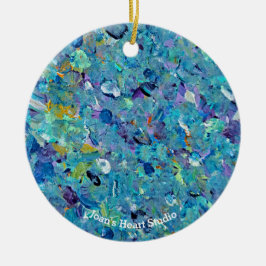 Adorno De Cerámica Santorini Seaglass Ornament