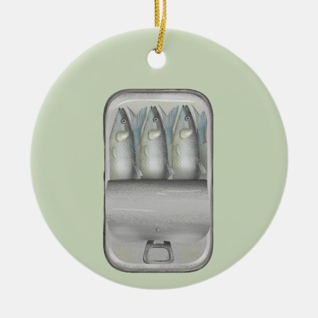 Adorno De Cerámica Sardinas en lata (Frente)