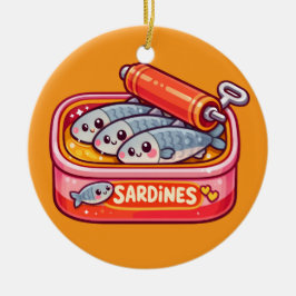 Adorno De Cerámica Sardinas Lindas Pueden Ser Rosa Naranja