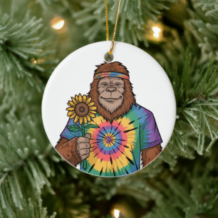Adorno De Cerámica Sasquatch Hippie