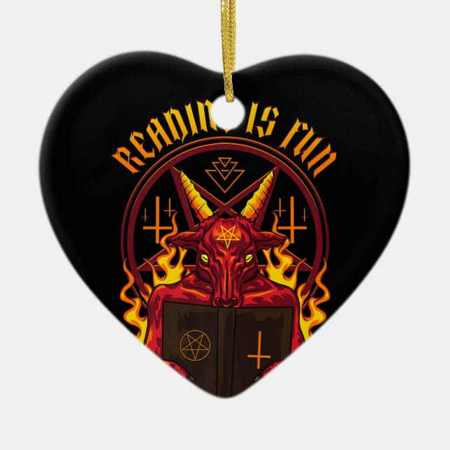 Adorno De Cerámica Satanic Pagan Goat Premium (Frente)