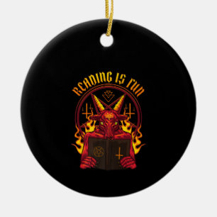 Adorno De Cerámica Satanic Pagan Goat Premium