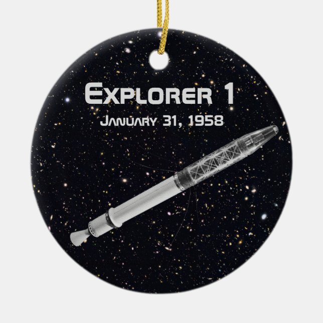 Adorno De Cerámica Satélite Explorer 1 (Frente)