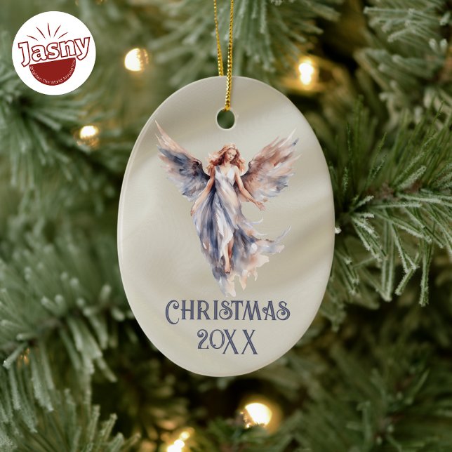 Adorno De Cerámica Satin Navidad Angel (Subido por el creador)