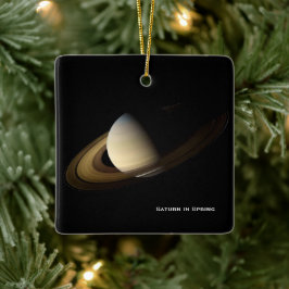 Adorno De Cerámica Saturn at Spring Equinox, Cassini Christmas