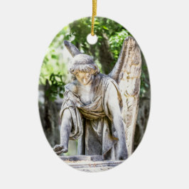 Adorno De Cerámica Savannah Angel Laurel Grove Ornament