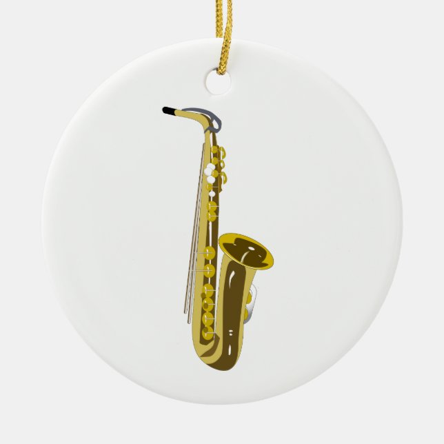 Adorno De Cerámica Saxofón (Frente)