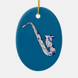 Adorno De Cerámica Saxofón