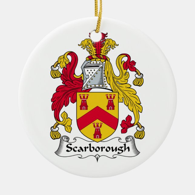 Adorno De Cerámica Scarborough Family Crest (Frente)