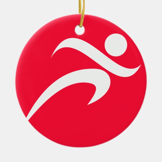 Adorno De Cerámica Scarlet Red Running (Frente)