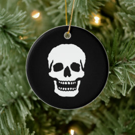 Adorno De Cerámica Scary Laughing Skull