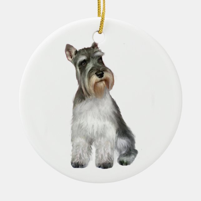 Adorno De Cerámica Schnauzer (A11) (Frente)
