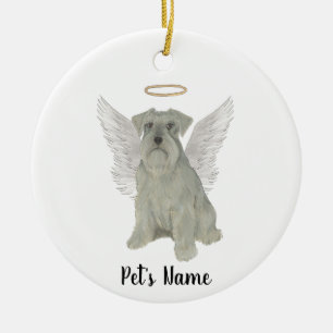 Adorno De Cerámica Schnauzer Gray Silver personalizado