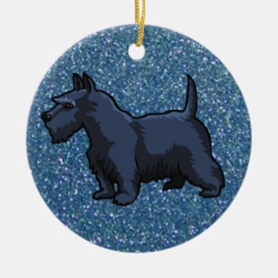 Adorno De Cerámica schnauzer negro