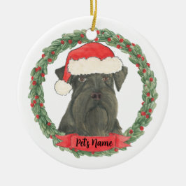 Adorno De Cerámica Schnauzer negro personalizado