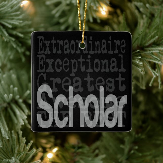 Adorno De Cerámica Scholar Extraordinaire (Árbol)