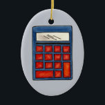 Adorno De Cerámica School Math Teacher Gift Calculator Education<br><div class="desc">Ornament features an original education-themed illustration of a math calculator. Perfect as a holiday gift for your child's teacher!

This design is also available on other products. Don't see what you're looking for? Need help with customization? Contact Rebecca to have something designed just for you.</div>