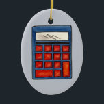 Adorno De Cerámica School Math Teacher Gift Calculator Education<br><div class="desc">Ornament features an original education-themed illustration of a math calculator. Perfect as a holiday gift for your child's teacher!

This design is also available on other products. Don't see what you're looking for? Need help with customization? Contact Rebecca to have something designed just for you.</div>