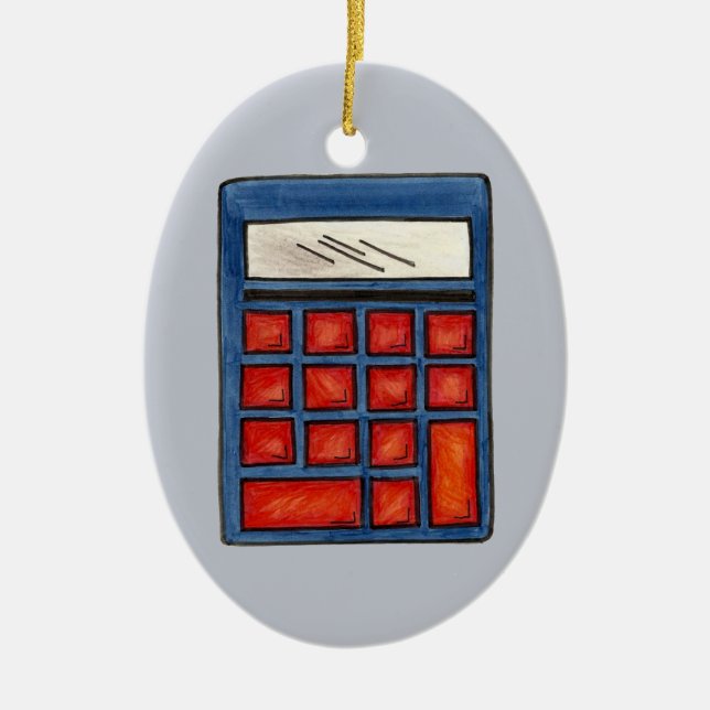 Adorno De Cerámica School Math Teacher Gift Calculator Education (Frente)