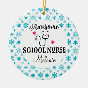 Adorno De Cerámica School Nurse Custom Gift