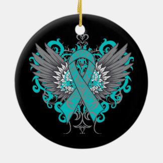 Adorno De Cerámica Scleroderma Awareness Guay Wings