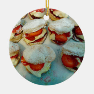 Adorno De Cerámica Scones/tortas de la fresa