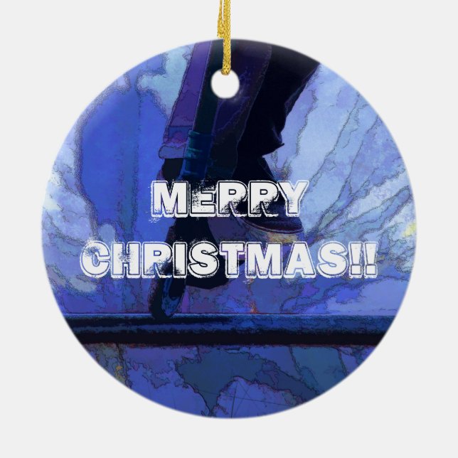 Adorno De Cerámica Scoot Booter - Obra artística de Stunt Scooter (Atrás)