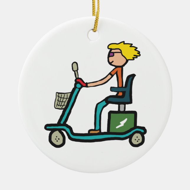 Adorno De Cerámica Scooter de movilidad (Frente)