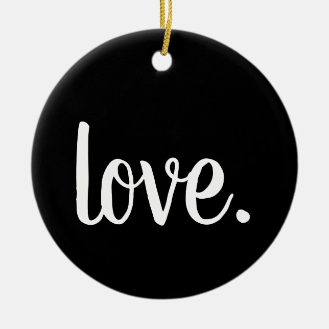 Adorno De Cerámica script LOVE. moda (Frente)