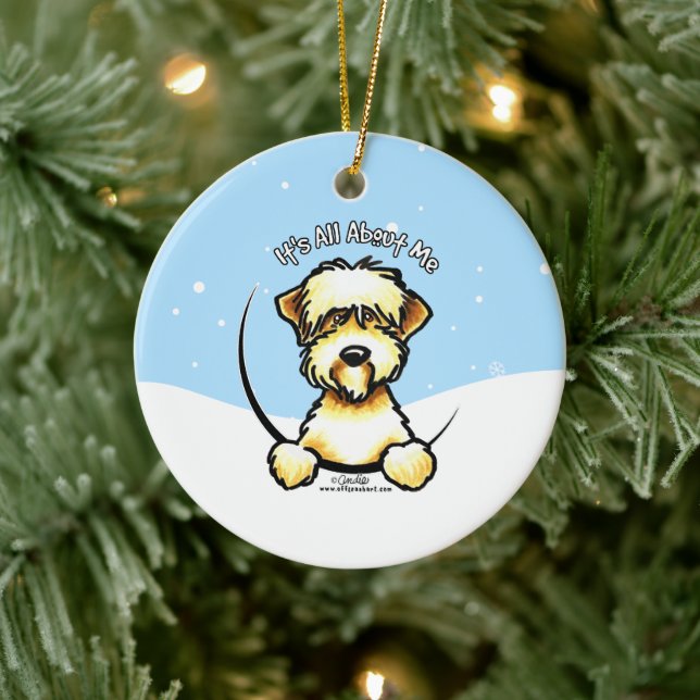 Adorno De Cerámica SCWT Wheaten Terrier Todo Sobre Mí Navidades (Árbol)