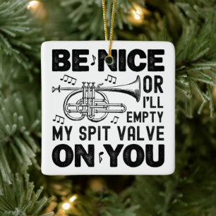 Adorno De Cerámica Sé bueno o voy a vaciar mi profesor de la canilla 