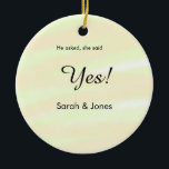 Adorno De Cerámica Se comprometió dijo que sí compromiso amarillo pas<br><div class="desc">diseño</div>