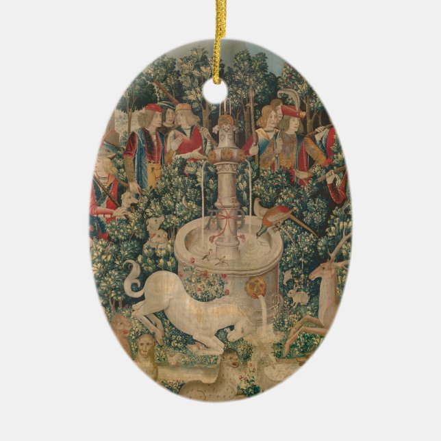 Adorno De Cerámica Se encuentra el unicornio (Frente)