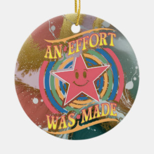 Adorno De Cerámica Se hizo un esfuerzo retro