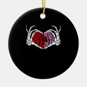 Adorno De Cerámica Se leen adentro estoy muerto - San Valentín sarcás