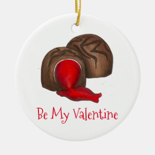 Adorno De Cerámica Sé mi dulce de chocolate de San Valentín