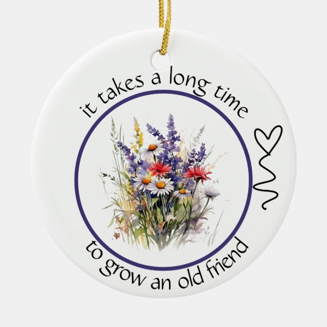 Adorno De Cerámica Se necesita mucho tiempo para hacer crecer a un vi (Frente)