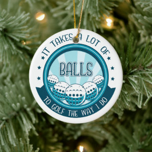 Adorno De Cerámica Se Necesitan Muchas Bolas Para Golf De La Manera E