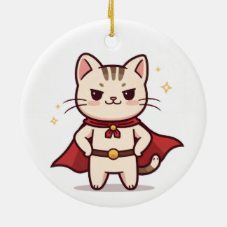 Adorno De Cerámica Sé Tu Propio Héroe Gato Heroe Adorable